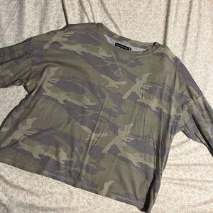 Abercrombie & Fitch Camo Long Sleeve Tee - Green and Gray